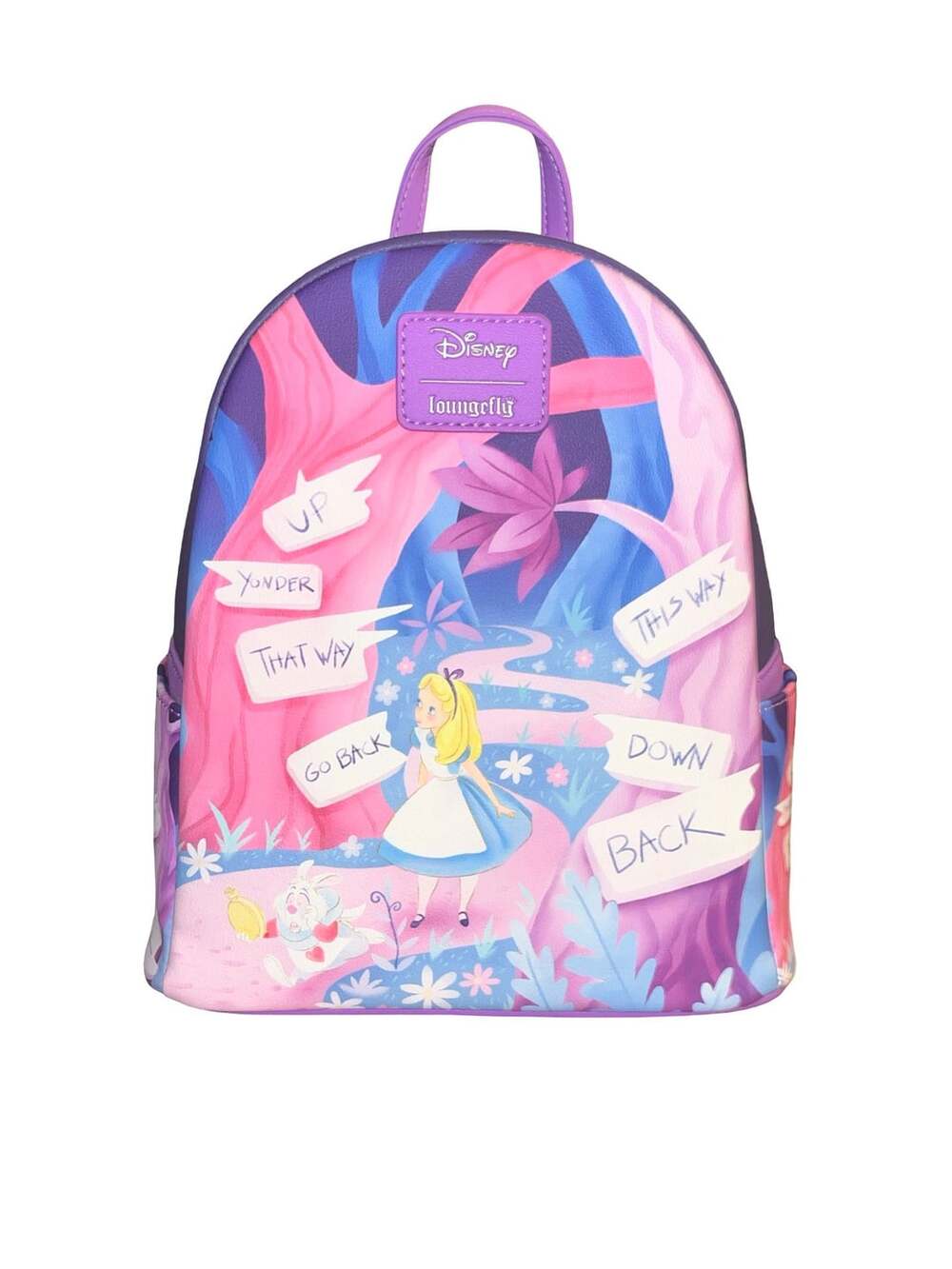 Loungefly Disney Alice in Wonderland This Way Signs Mini Backpack